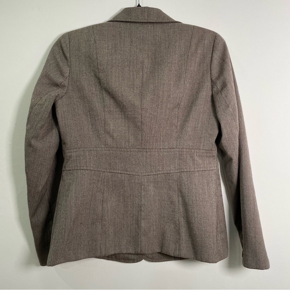 Talbots Petite Sz 6 100% Wool Blazer Classic Minimalist Button Closure Jacket - Picture 5 of 13